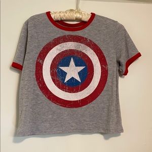 Marvel captain America crop T-shirt